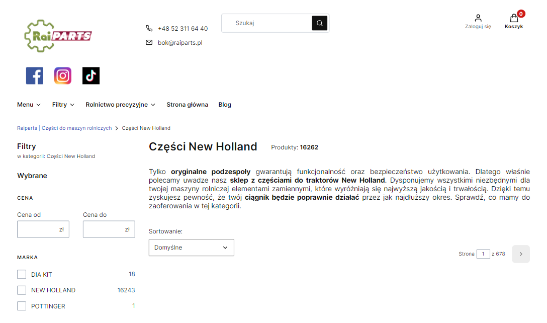 Filtry, paski, łożyska – części New Holland, które chronią przed dużą awarią